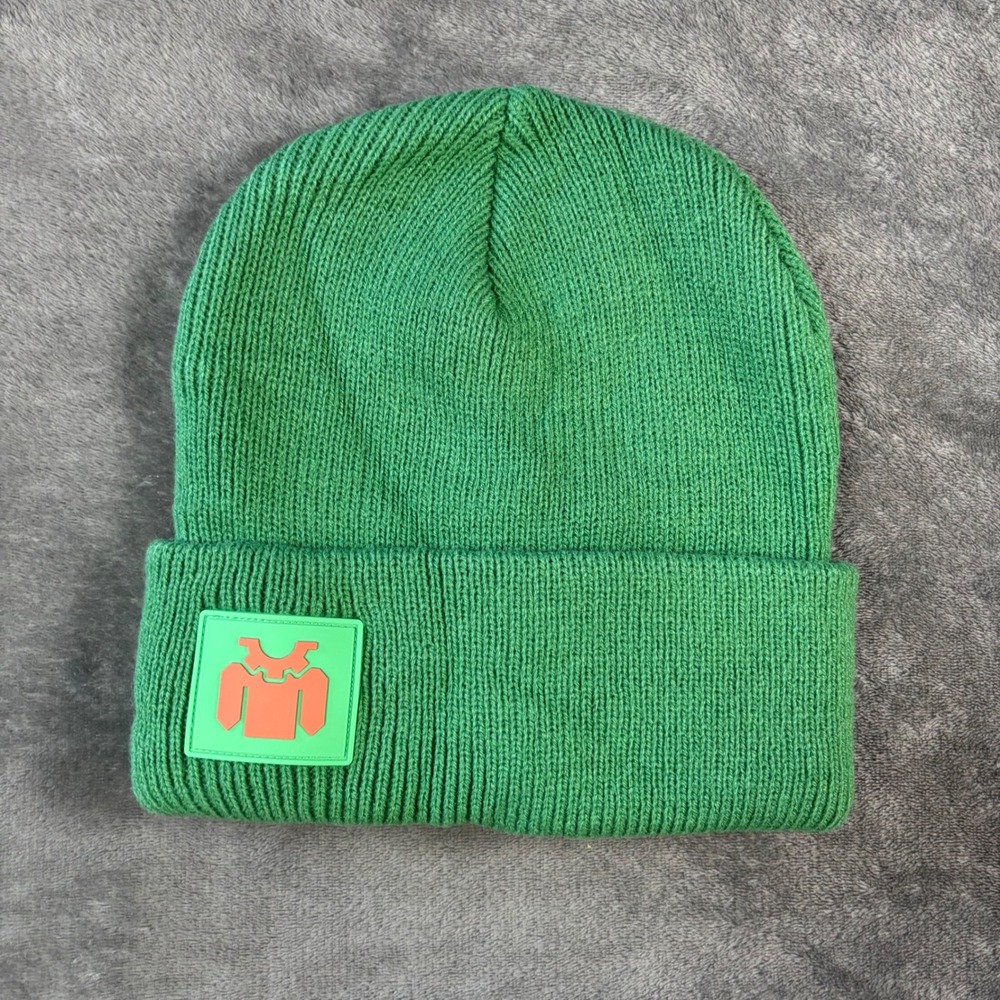 Valorant Killjoy Beanie Riot Games Green Knit Hat Rubber Patch One Size